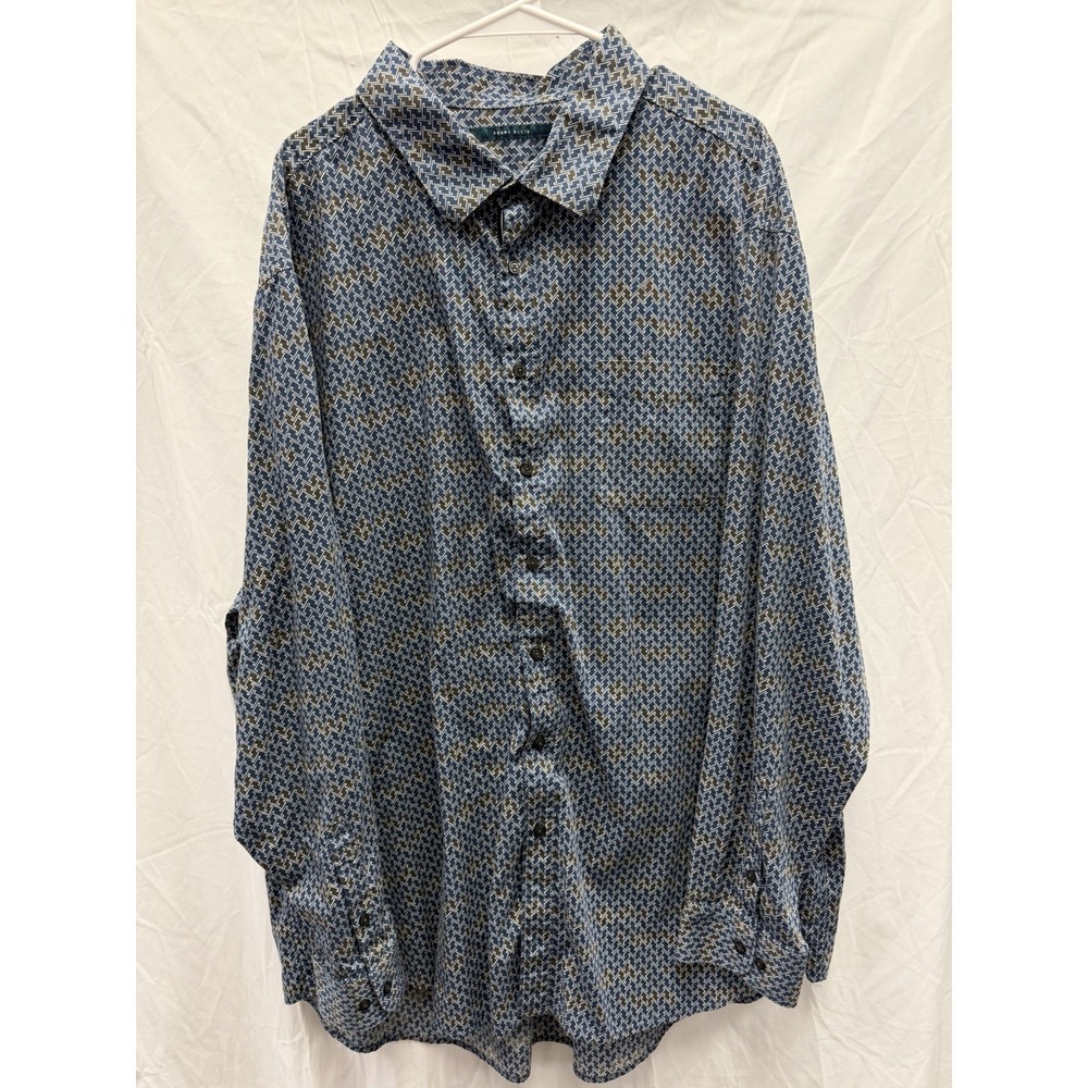 Perry Ellis Men's Button Down Long Sleeve‎ 4XLT With Pocket